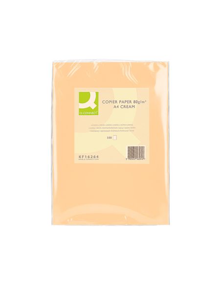 Papel Color Q-Connect Din A4 80Gr Crema Paquete De 500 Hojas