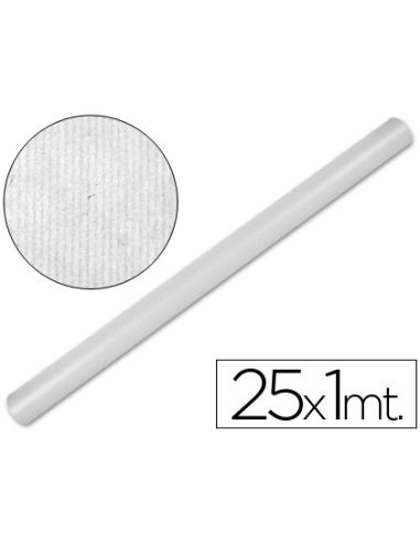 Papel Kraft Liderpapel Blanco Rollo 25X1 Mt