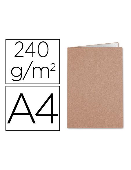 Subcarpeta Liderpapel Din A4 Kraft Interior Blanco 240G/M2