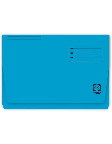 Subcarpeta Cartulina Gio Folio Pocket Azul Con Bolsa Y Solapa 320G/M2