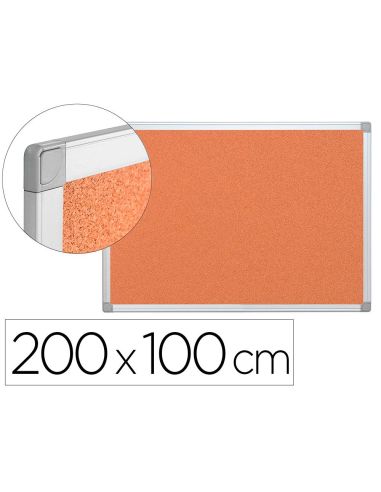Pizarra Corcho Q-Connect Marco De Aluminio 200X100 Cm Extra Corcho 5 Mm|Libreriasalesiana
