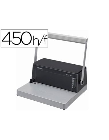 Encuadernadora Para Espiral Fellowes Esp-100 5:1 Perfora 20 Hojas Tamaño A4 Encuaderna 450H Incluye Alicates De Corte