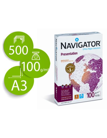Papel Fotocopiadora Navigator Din A3 100 Gramos Paquete De 500 Hojas