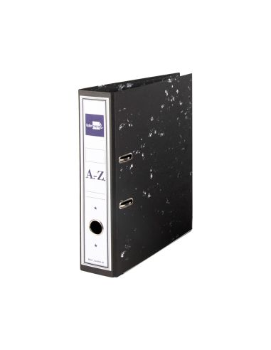Archivador De Palanca Liderpapel Carton Forrado Din A4 Jaspeado Negro Sin Caja-Con Rado Mecanismo 75Mm