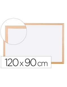 Pizarra Blanca Q-Connect Melamina Marco De Madera 120X90 Cm