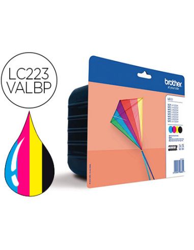 Ink-Jet Brother Lc-223Valbp Dcpj4120Dw / Mfcj4420Dw / 4620Dw / 5320Dw Pack De 4 Colores 550 Paginas