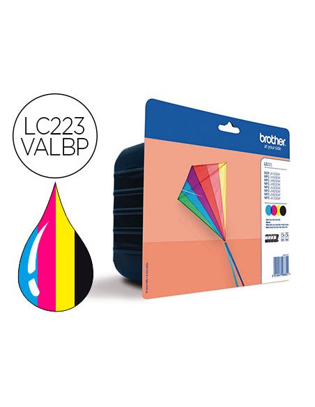 Ink-Jet Brother Lc-223Valbp Dcpj4120Dw / Mfcj4420Dw / 4620Dw / 5320Dw Pack De 4 Colores 550 Paginas