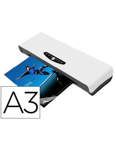 Plastificadora Q-Connect Din A3 Alto Rendimiento Frio/ Caliente Cuatro Rodillos Hasta 250 Mc