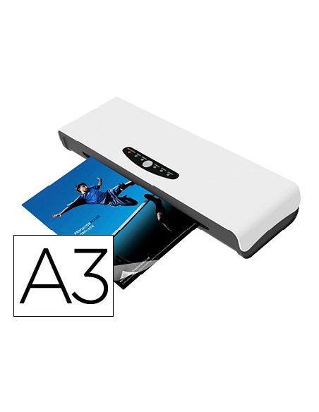 Plastificadora Q-Connect Din A3 Alto Rendimiento Frio/ Caliente Cuatro Rodillos Hasta 250 Mc