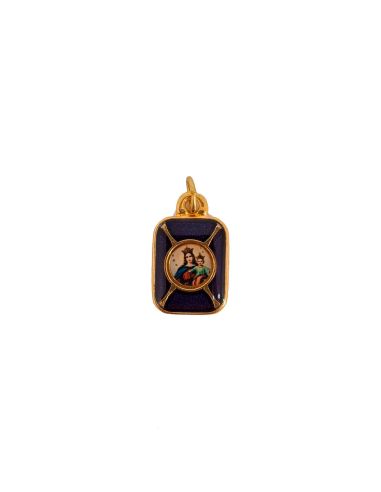 Medalla M.Auxiliadora Dorado Azul 1,5X1,2 Cm