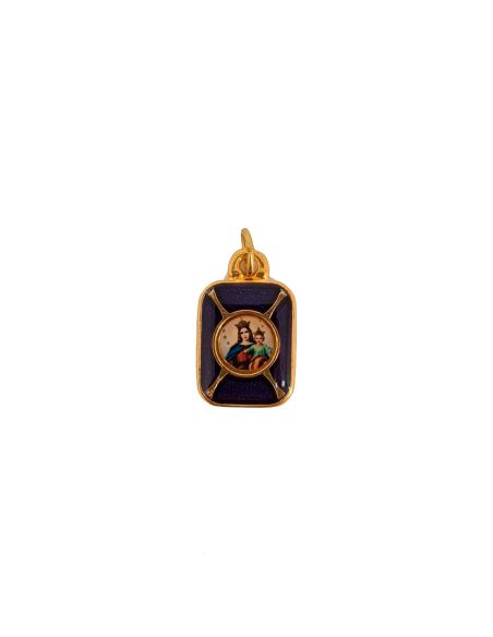 Medalla M.Auxiliadora Dorado Azul 1,5X1,2 Cm