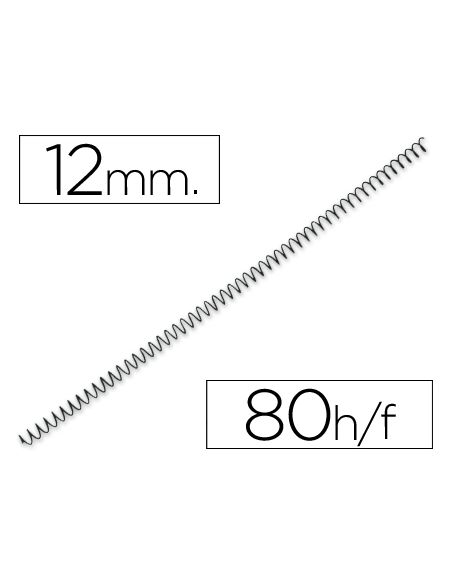 Espiral Metalico Q-Connect 64 5:1 12 Mm 1Mm Caja De 200 Unidades