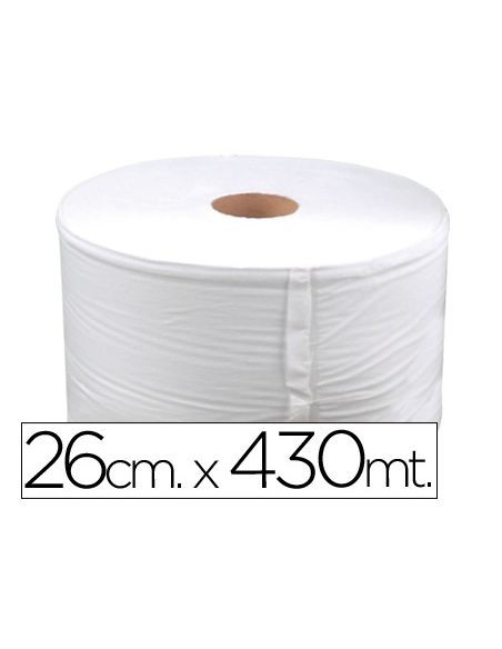 Papel Secamanos Industrial 26 Cms De Ancho X 400 Mts Aprox Diametro 33,5 Cm Para El Dispensador 46826