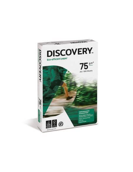 Papel Fotocopiadora Discovery Din A3 75 Gramos Papel Multiuso Ink-Jet Y Laserpaquete De 500 Hojas