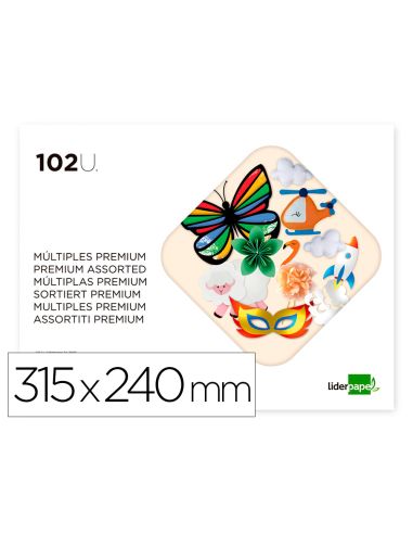 Bloc Trabajos Manuales Liderpapel Multiple Premium 240X315Mm 102 Hojas Colores Surtidos