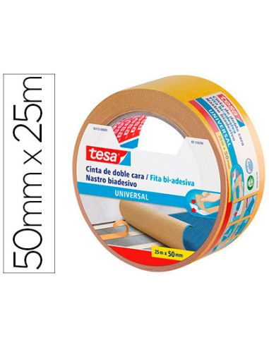 Cinta Adhesiva Tesa Doble Cara Universal 25 Mt X 50 Mm