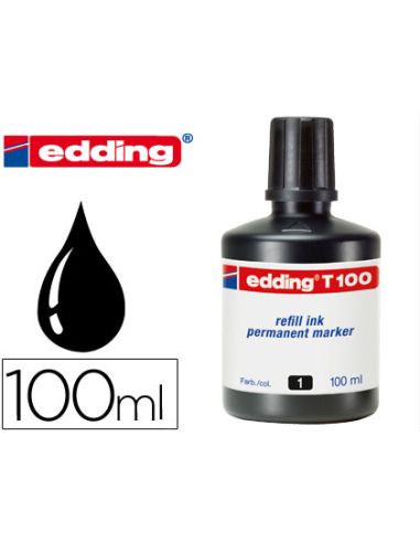 Tinta Negro Rotulador Edding T-100 Bote 100 Ml