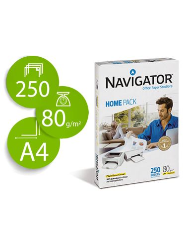 Papel Fotocopiadora Navigator Home Pack Din A4 80 Gramos Paquete De 250 Hojas