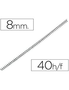 Espiral Metalico Q-Connect 64 5:1 8Mm 1Mm Caja De 200 Unidades
