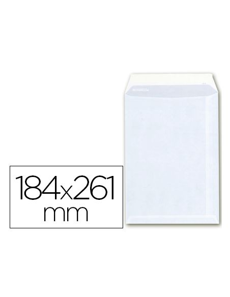 Sobre Liderpapel Bolsa A-6 Offset Blanco 100 Gr 184X261 Mm Con Tira De Silicona Caja De 250 Unidades
