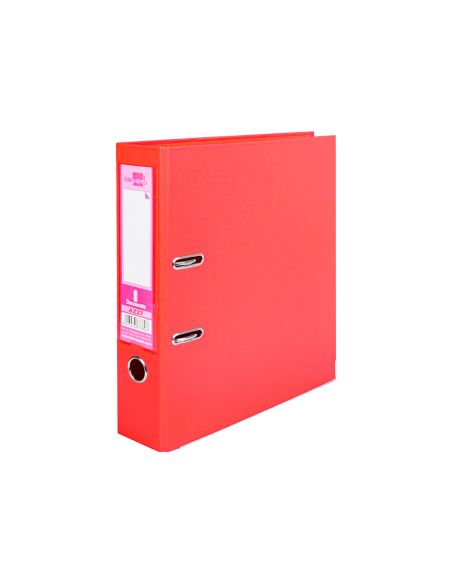 Archivador De Palanca Liderpapel A4 Documenta Forrado Pvc Con Rado Lomo 75Mm Rojo Compresor Metalico