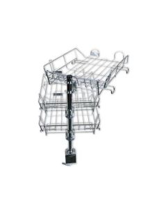 Bandeja Con Soporte Giratorio Q-Connect 3 Bandejas Metalicas Cromadas