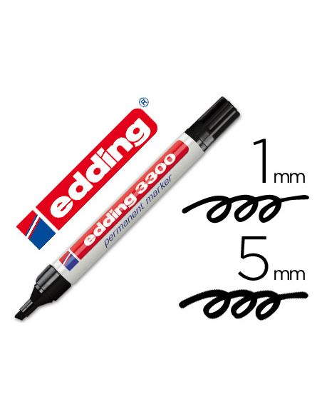 Rotulador Negro  Edding Marcador 3300 N.1 Punta Biselada Recargable