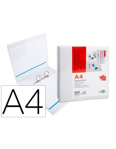 Carpeta Canguro 2 Anillas Mixtas 55Mm Liderpapel A4 Plastico Color Blanco|Libreriasalesiana