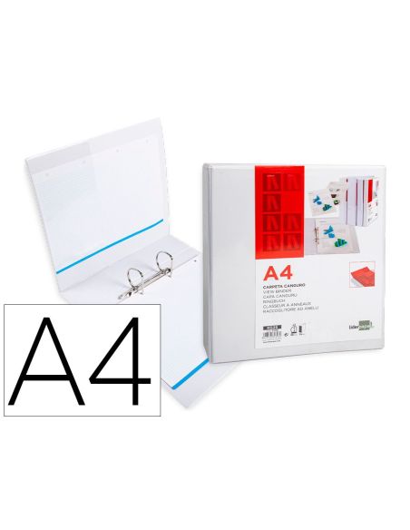 Carpeta Canguro 2 Anillas Mixtas 55Mm Liderpapel A4 Plastico Color Blanco|Libreriasalesiana