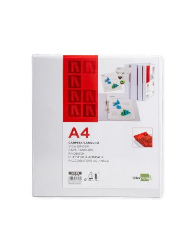 Carpeta Canguro 2 Anillas Mixtas 55Mm Liderpapel A4 Plastico Color Blanco|Libreriasalesiana