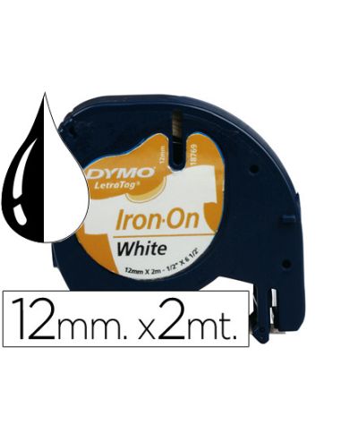 Cinta Dymo Letratag 12 Mm Para Ropa