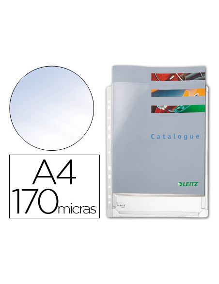 Funda Multitaladro Leitz Din A4 Pvc 170 Mc Con Fuelle Capacidad 200 Hojas Pack De 5 Unidades