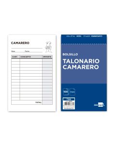 Talonario Liderpapel Camarero Bolsillo Original T150