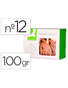 Gomillas Elasticas Q-Connect 100 Gr Numero 12 120 X 2 Mm