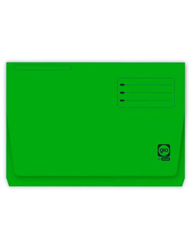 Subcarpeta Cartulina Gio Folio Pocket Verde Con Bolsa Y Solapa 320G/M2