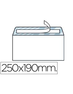 Sobre Liderpapel N.13 Blanco Cuarto Prolongado 190X250Mm Tira De Silicona Caja De 250 Unidades