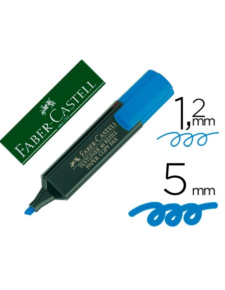 Rotulador Azul Faber Castell Fluorescente Textliner 48