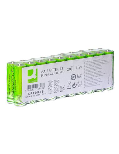 Pila Q-Connect Alcalina Aa Paquete Con 20 Unidades