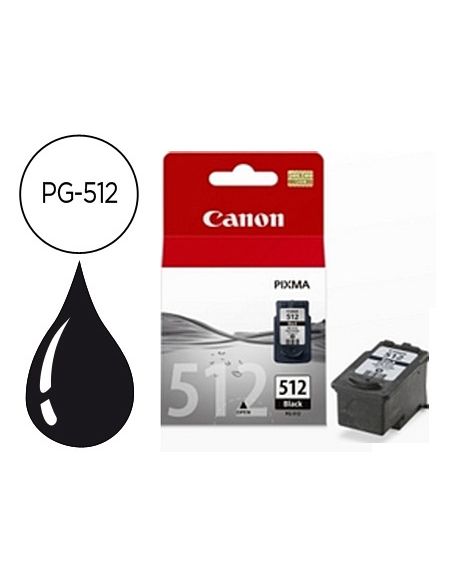 Ink-Jet Canon Pg-512 Negro Pixma Mp240/260/480 400 Pag