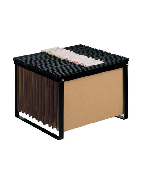 Soporte Para Carpetas Colgante Q-Connect Negro Bastidor De Sobremesa Para Carpetas Tamaño Folio Y Din A4