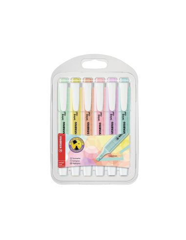 Rotulador Stabilo Fluorescente Swing Cool Color Pastel Bolsa De 6 Unidades Colores Surtidos