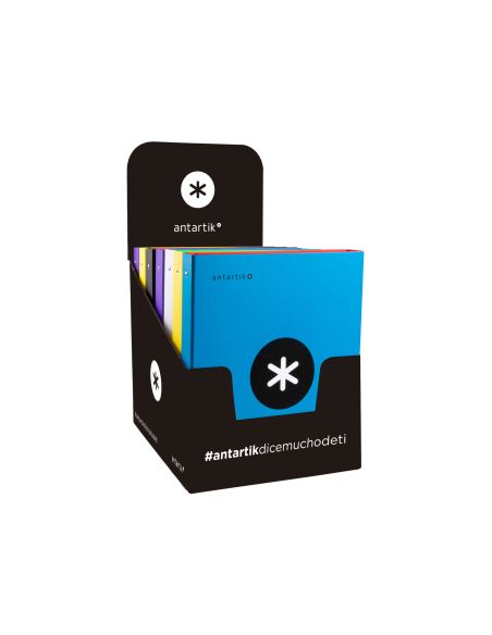 Carpeta 4 Anillas 40 Mm Mixtas Antartik A4 Forrada Colores Surtidos