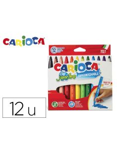 Rotulador Carioca Jumbo Punta Gruesa Estuche De 12 Unidades Colores Surtidos