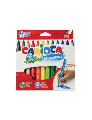 Rotulador Carioca Jumbo Punta Gruesa Estuche De 12 Unidades Colores Surtidos