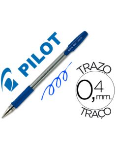 Boligrafo Pilot Bps-Gp Azul Sujecion De Caucho Tinta Base De Aceite Con Capuchon