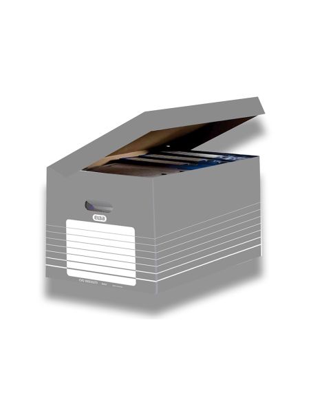 Cajon Elba Carton Color Gris Para 5 Cajas Archivo Definitivo 345X450X280Mm