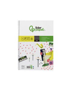 Bloc Musica Liderpapel Pentagrama 3Mm Folio 20 Hojas 100G/M2 2