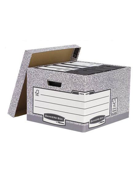 Cajon Fellowes Carton Reciclado Para Almacenamiento De Archivo Capacidad 4 Cajas De Archivo Tamaño Folio