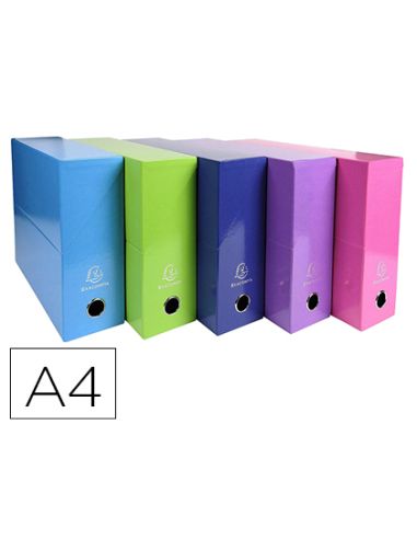 Caja Transferencia Exacompta Iderama Din A4 Lomo 90 Mm Colores Surtidos