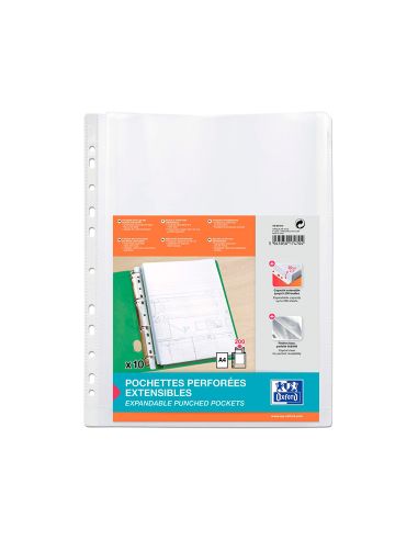 Funda Multitaladro Oxford Con Fuelle Din A4 200 Mc Cristal
